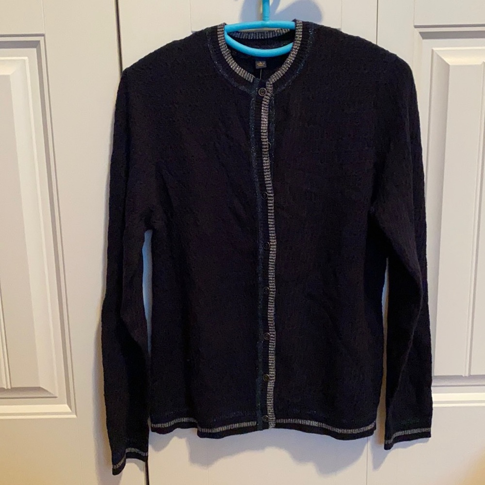 Brooks Brothers cardigan.